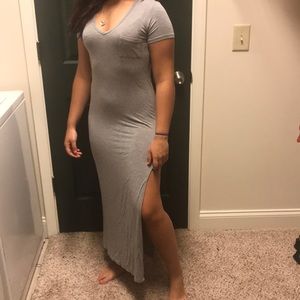 Gray sun dress (slit on the left side)